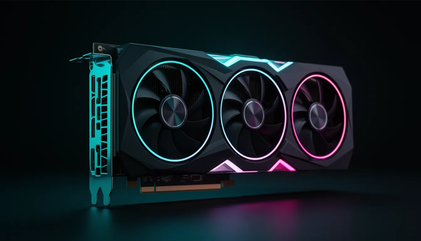 A high-end graphics card, the kind used for local AI image generation